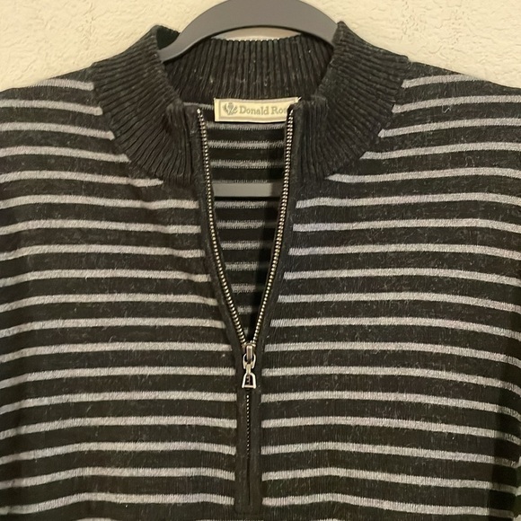 Donald Ross Men Sweater 100% Merino Wool Medium Black Preppy Contemporary Causal - Picture 7 of 16